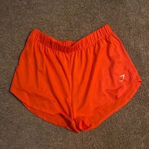 Neon orange gymshark shorts size medium
